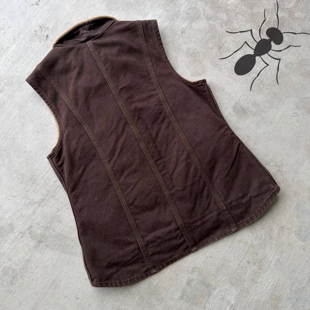 Vintage Y2K Carhartt WOMENS WV001 DKB Brown work wear vest - Picture 4 of 4